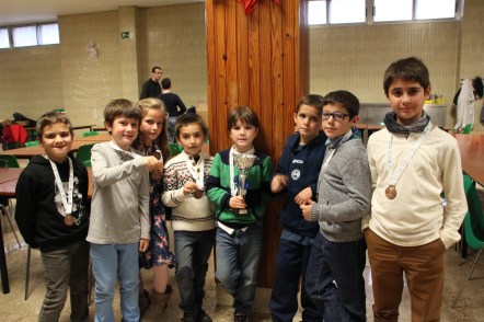 Els més contents i amb cara d'esgotats... de dreta a esquerra són: Iván, Yerai, Malena, Andreu, Carles, Víctor, Joan i Ausiàs.