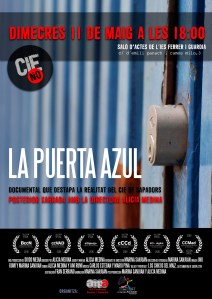CARTEL Puerta Azul